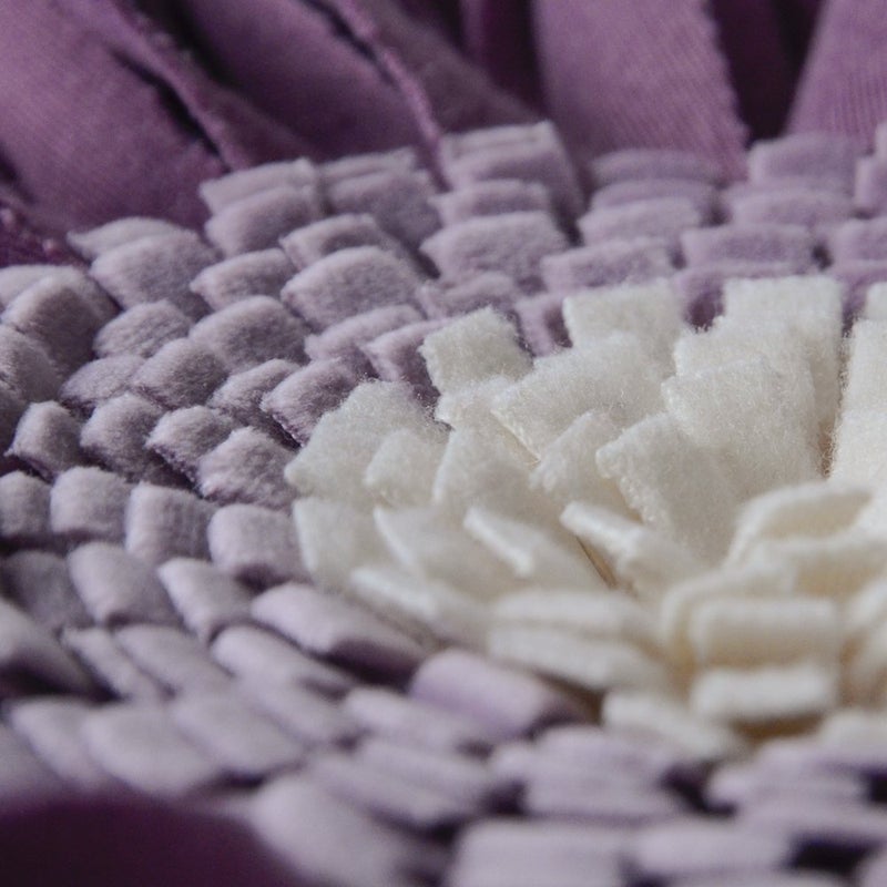 OiseauVoler Decorative Throw Pillow Covers 18x18 Inches 3D Flower Cushion Cases Handmade Square Pillowcases for Couch Bed Living Room Home Decor Purple - Image 4
